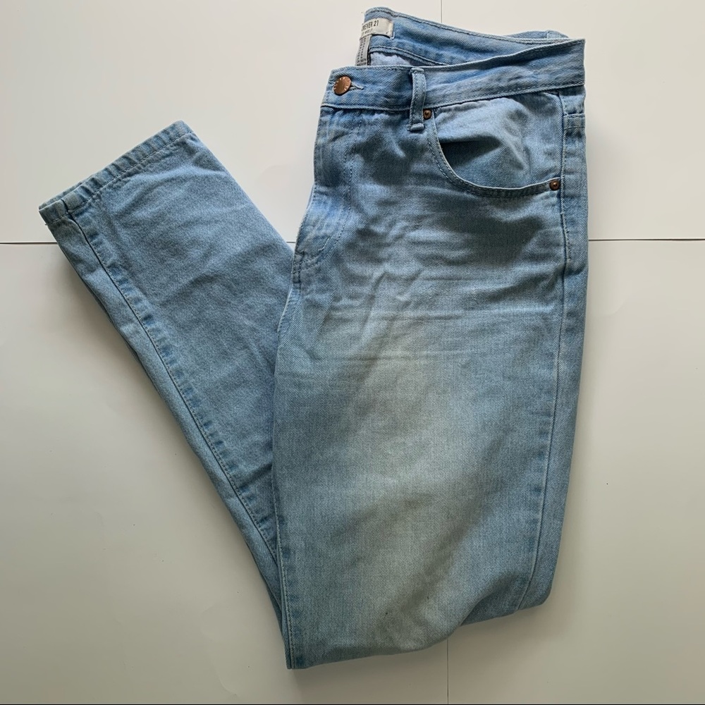 Forever 21 Straight Leg Blue Jeans